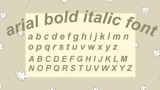 how to download arial bold italic font (100% will work!!)