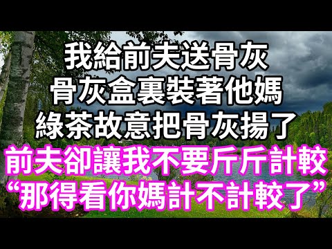 我給前夫送骨灰！骨灰盒裏裝著他媽！綠茶故意把骨灰揚了！前夫卻讓我不要斤斤計較！“那得看你媽計不計較了”！#為人處世 #幸福人生#為人處世 #生活經驗 #情感故事#以房养老#唯美频道 #婆媳故事