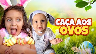 CAÇA AOS OVOS DE PÁSCOA COM COELHO GIGANTE  FAMÍLIA LISA  BELLA LISA SHOW