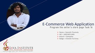 🔴  Program the seller's store  | Java Institute | Web Programming 1 | Task 16 Net Worth