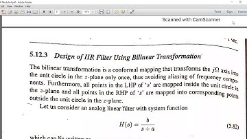 Digital signal processing Module 4 Part 7 - Bilinear transformation