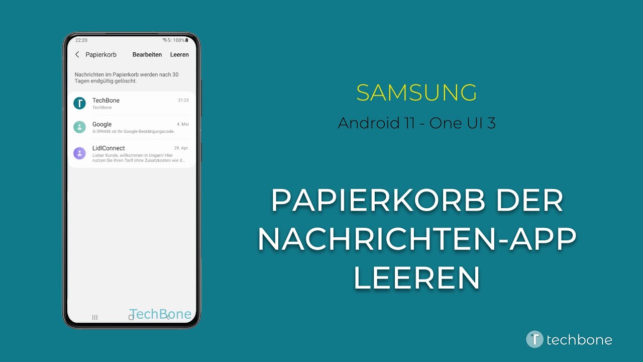 Papierkorb leeren (Nachrichten-App) - Samsung [Android 11 - One UI 3] -  YouTube