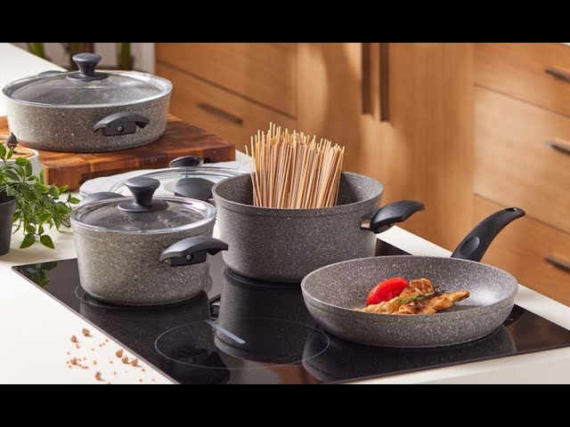 KARACA Biogranit Grey V1 7 Pieces Cookware Set