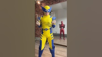Hello it’s ME Deadpool #funnyvideo #dance #mirror #silly #wolverine #deadpool #marvel