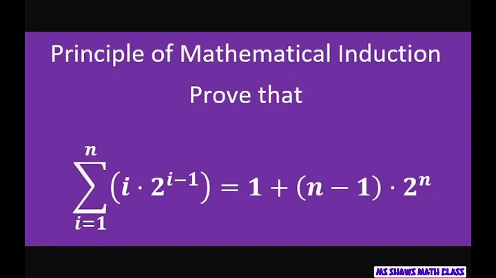 Prove geometric series = 1 + (n-1) 2^n. Principle of Mathematical Induction