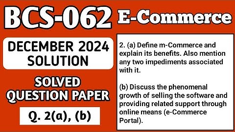 P2- 2(a), (b) | BCS 062 Dec 2024 Solution | BCS062 Solved Question Paper | Bcs62 Important Questions