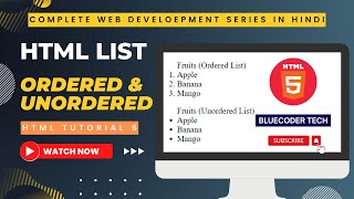 HTML Lists: Understanding Ordered and Unordered Lists (in Hindi) |  Learn web development #6