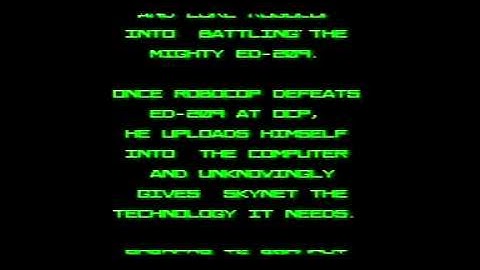 Sega Master System Robocop VS Terminator  Title / Intro Screen And Attract Mode Demo Virgin 1993