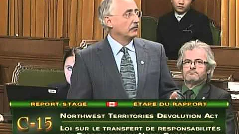 Speech on Bill C-15 Northwest Territories Devolution Act