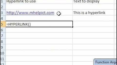 How to use the HYPERLINK formula