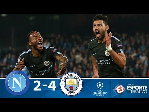 Melhores Momentos – Napoli 2 x 4 Manchester City – Champions League (01/11/2017)