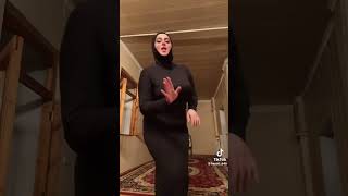 Sexy Iranian Milf modeling black hijab and dress asmr trending