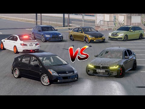 Bez Kraska Oğrusu Prius Vs BMW Twinturbo  Və 6 Maşın 3 | BeamNG.Driver #malikbedelov