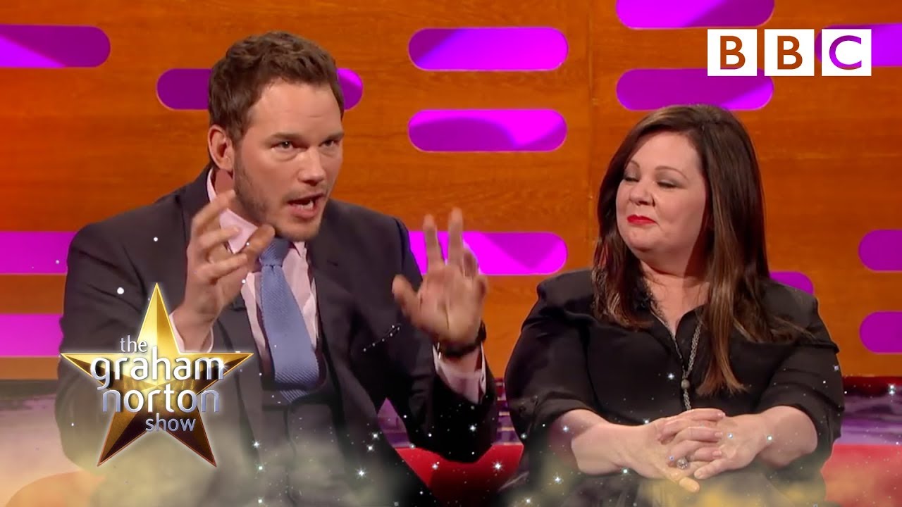 Melissa McCarthy and Chris Pratt's first head shots | The Graham Norton  Show - BBC