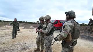 Maryland Guardsmen train on calling for close air support with their Bosnia and Herzegovina partners