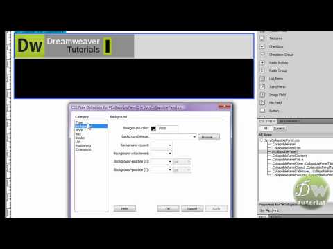 Dreamwever Tutorial - Insert Spry Collapsible Panel in Dreamweaver CS4