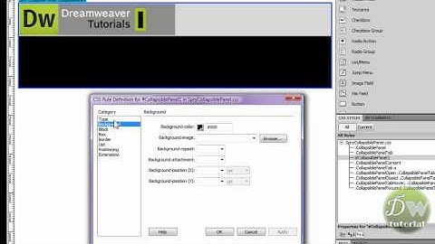 Dreamwever Tutorial - Insert Spry Collapsible Panel in Dreamweaver CS4