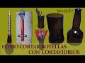 COMO CORTAR BOTELLAS CON CORTAVIDRIOS 🍶🍾✂ MUY FÁCIL!!!!