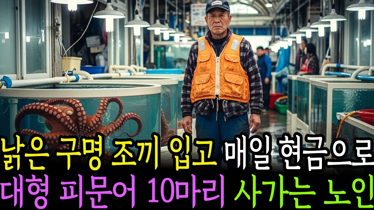 낡은 구명조끼입은 노인과 매일 사라지는 대형 피문어 10마리.. | 인생사연 | 감동사연 | 노년사연