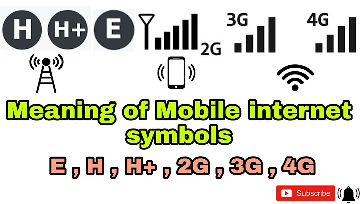 Meaning of mobile internet symbols // E , H , H+ , 2G , 3G , 4G //