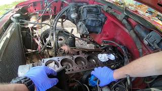 1992 Ford 4.9L Blown Head Gasket Repair Part 8: Pushrod Cover Gasket