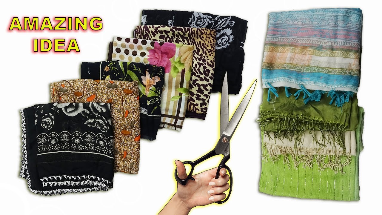 Невероятная идея переработки старых марлей и шалей!