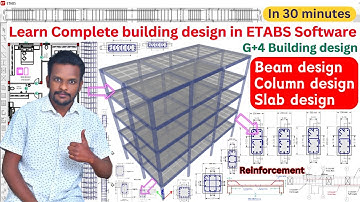 Learn complete building design in ETABS Software | G+4 building | Civil  | Detailing in ETABS |