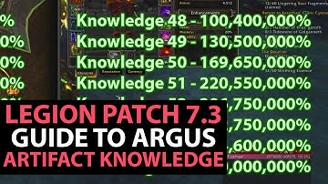 World Of Warcraft Legion Patch 7.3 Guide - Artifact Knowledge Changes & Levels