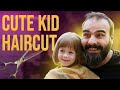 Coupe de cheveux pour enfants  coiffure courte pour sweet girl  hair asmr ceyhun