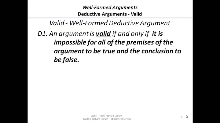 03-2-02 Valid Arguments - Definition of Valid