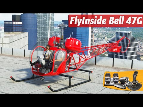 İlk Ciddi Helikopter Eklentisi FlyInside Bell 47G ile uçuyoruz! Microsoft Flight Simulator