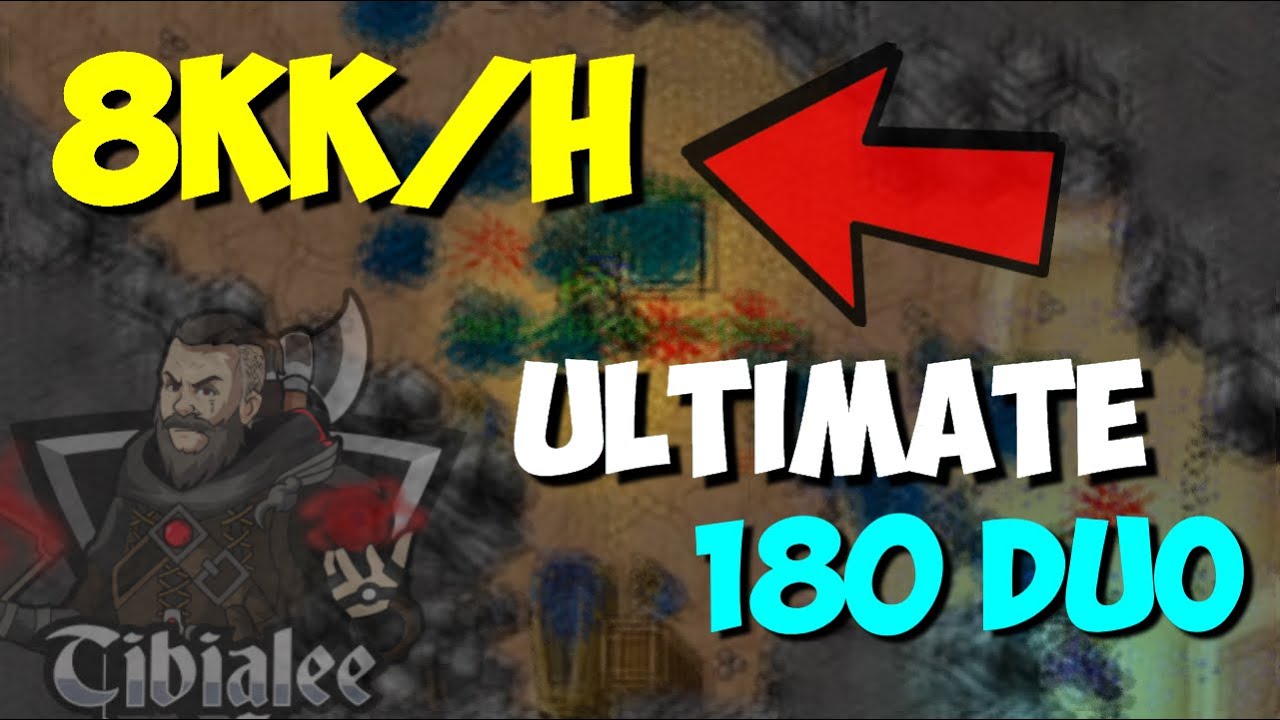 TIBIA 8KK/H ULTIMATE! BEST EXP LEVEL 180-250+ DUO KNIGHT & DRUID! BURSTER SPECTRE 