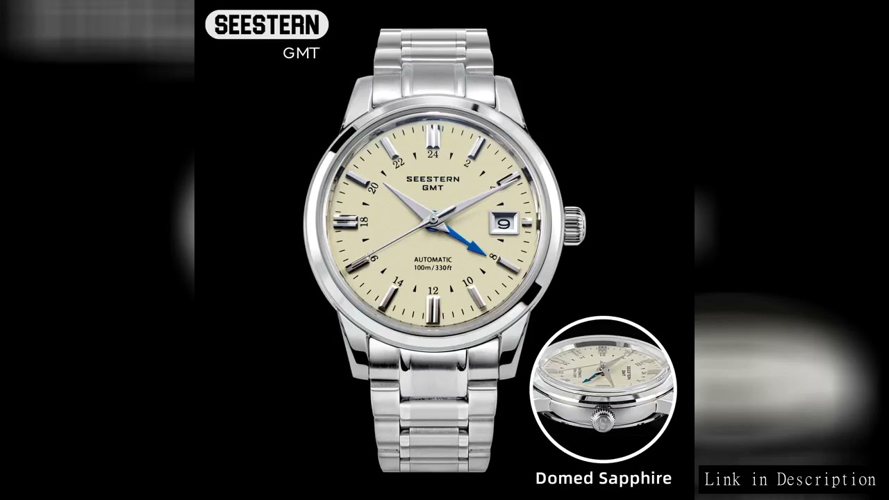 SEESTERN GMT Men of Watch Automatic NH34 Movement Domed Sapphire Crystal 100m Waterproof Mechanical