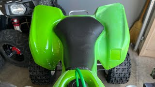 USING WRAP ON ATV PLASTICS KAWASAKI KFX FLIP BIKE #10