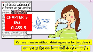 Class 5 EVS Chapter 3 | क्या हम दो दिन तक बिना पानी के रह सकते हैं ? | Food | Water | Rose Tree |