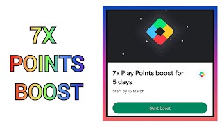 7X Points Boost For 5 Days | Google Play Points | Play Points Google Play Net Worth