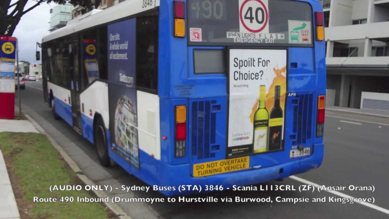 AUDIO Sydney Buses 3846 Scania L113CRL ZF Ansair Orana Route audio-sydney-buses-3846-scania-l113crl-zf-ansair-orana-route