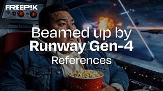 AI beamed him up mid-movie | Gen-4 Runway References