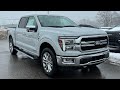 All new 2024 ford f150 lariat powerboost in avalanche gray walk around