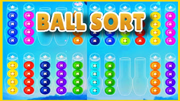 color ball sort wooden puzzle (level 1886-1893) #relaxing #gaming