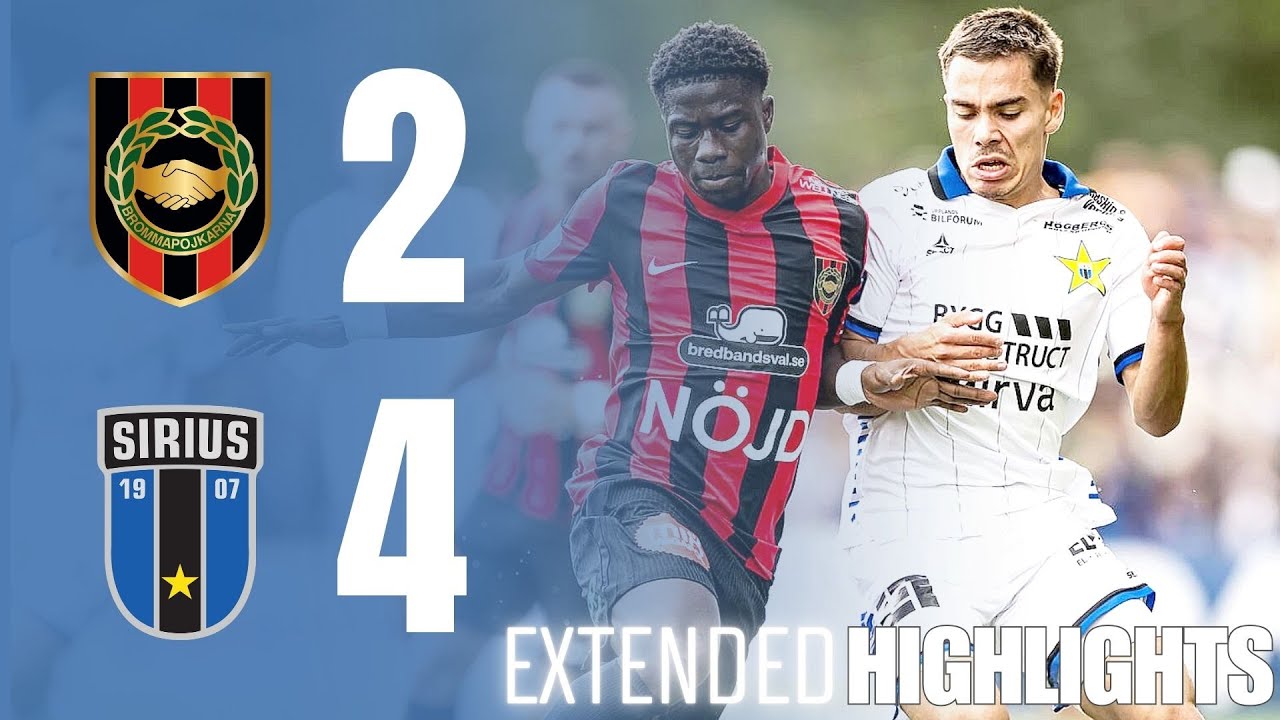 EXTENDED HIGHLIGHTS | BROMMAPOJKARNA 2-4 SIRIUS | ALLSVENSKAN