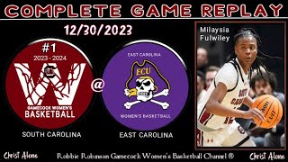 #1 South Carolina Gamecocks Women's Basketball vs. East Carolina WBB - 12/30/23 - (FULL GAME REPLAY)
