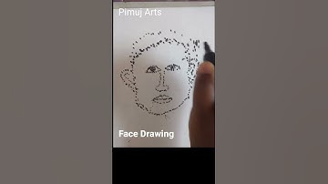 Face Drawing Dots/ Stippling #shorts #pimujarts #viral #trending #youtubeshorts #fyp