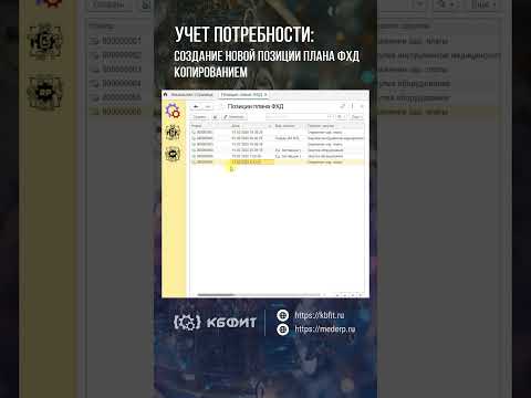 Учет потребности: создание новой позиции плана ФХД копированием