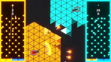 Hexagonal Core Destruction - Orange vs Cyan - Multiply or Release #unity #algodoo #marblerace