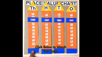 Diy Place Value Chart #placevaluechart #tlm #diy #shorts