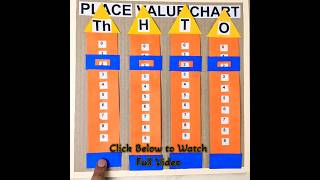 Diy Place Value Chart #placevaluechart #tlm #diy #shorts