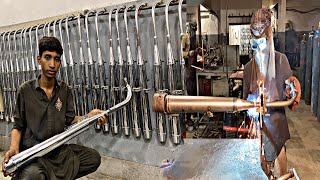Crafting Motorcycle Silencers in a Factory || Expert Metalwork Process of Making Bike Muffler
