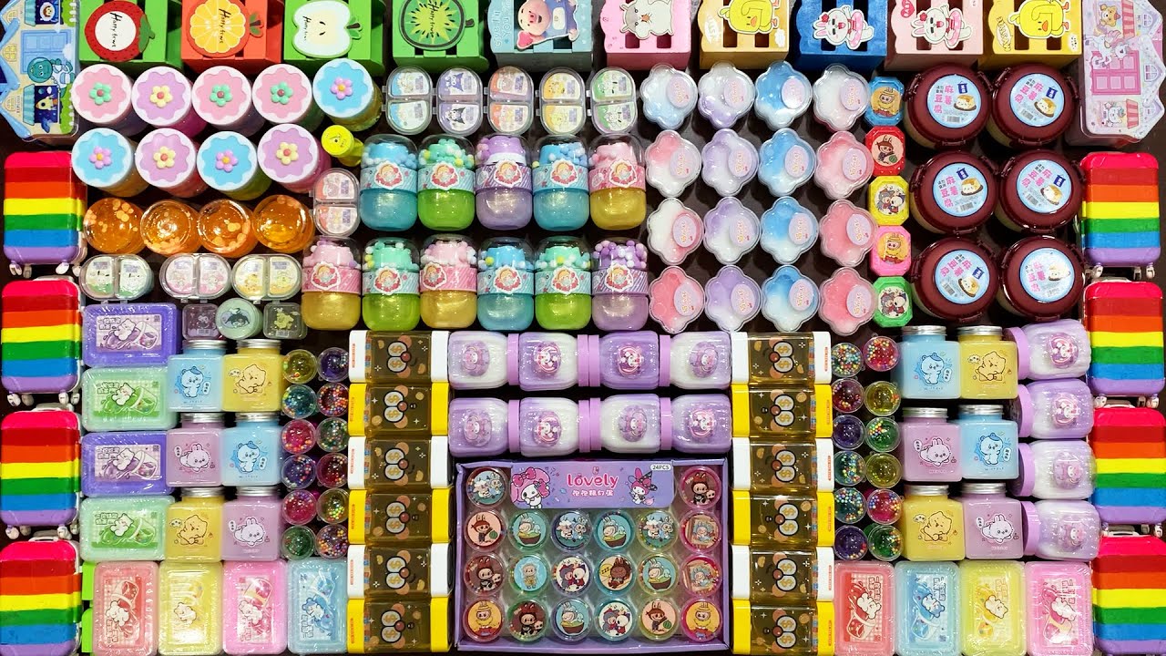 ALL MY STORE BOUGHT SLIME VS GLITTER VS MAKEUP ! Mixing Random Things Into Slime #5689