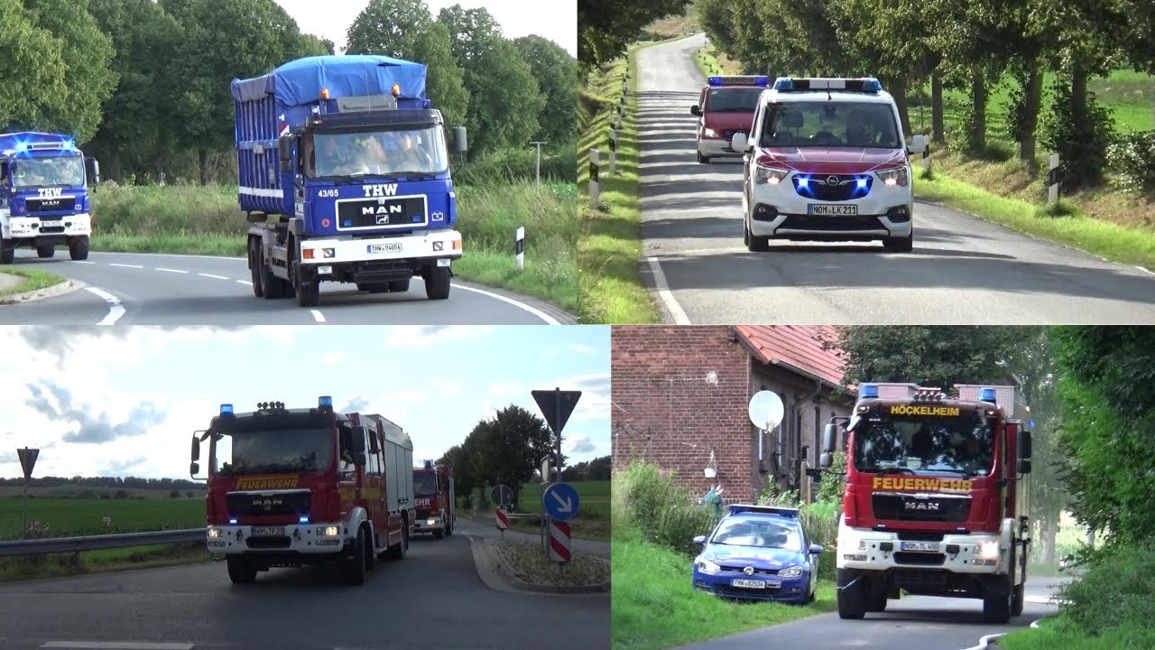 [Feuer auf Klostergut] Einsatzfahrten zur Großübung im Landkreis Northeim